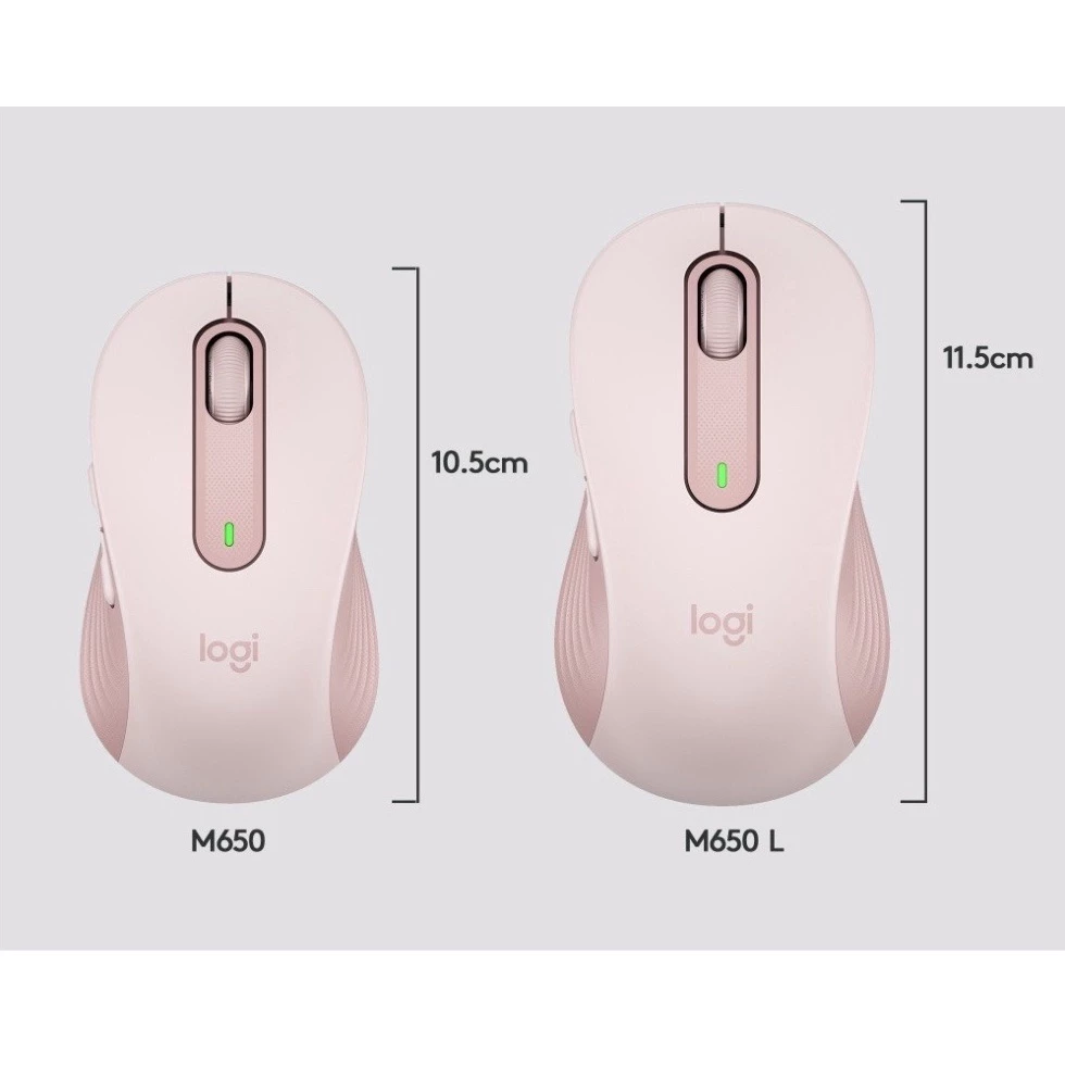 Chuột không dây bluetooth Logitech Signature M650 / M650L - Cuộn SmartWheel, giảm ồn, các nút trợ năng - Ảnh 3