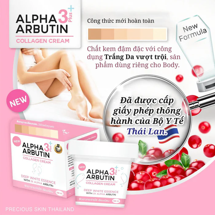 Kem Body Trắng Da Alpha Arbutin 3 Plus+ 100g Hàng Thái - Ảnh 5