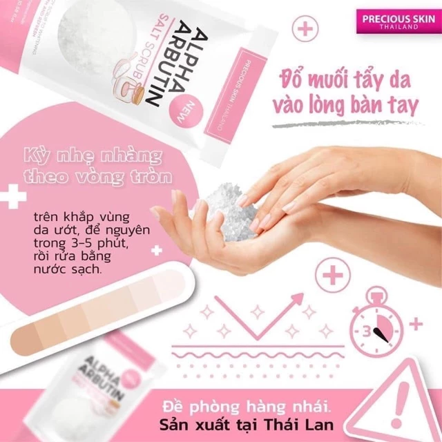 Muối Tắm Tẩy Tế Bào Chết Alpha Arbutin 3 Plus 300g Hàng Thái - Ảnh 4