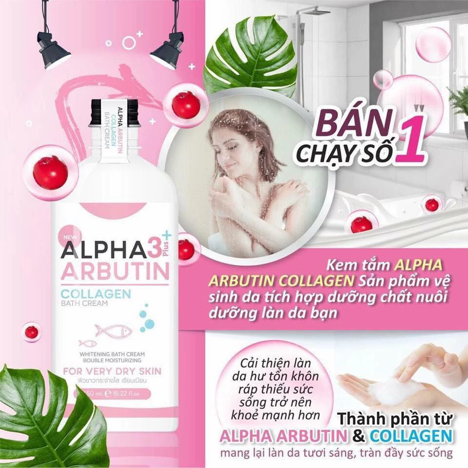 Sữa Tắm Trắng Da Alpha Arbutin 3 Plus+ 350ml Hàng Thái - Ảnh 4