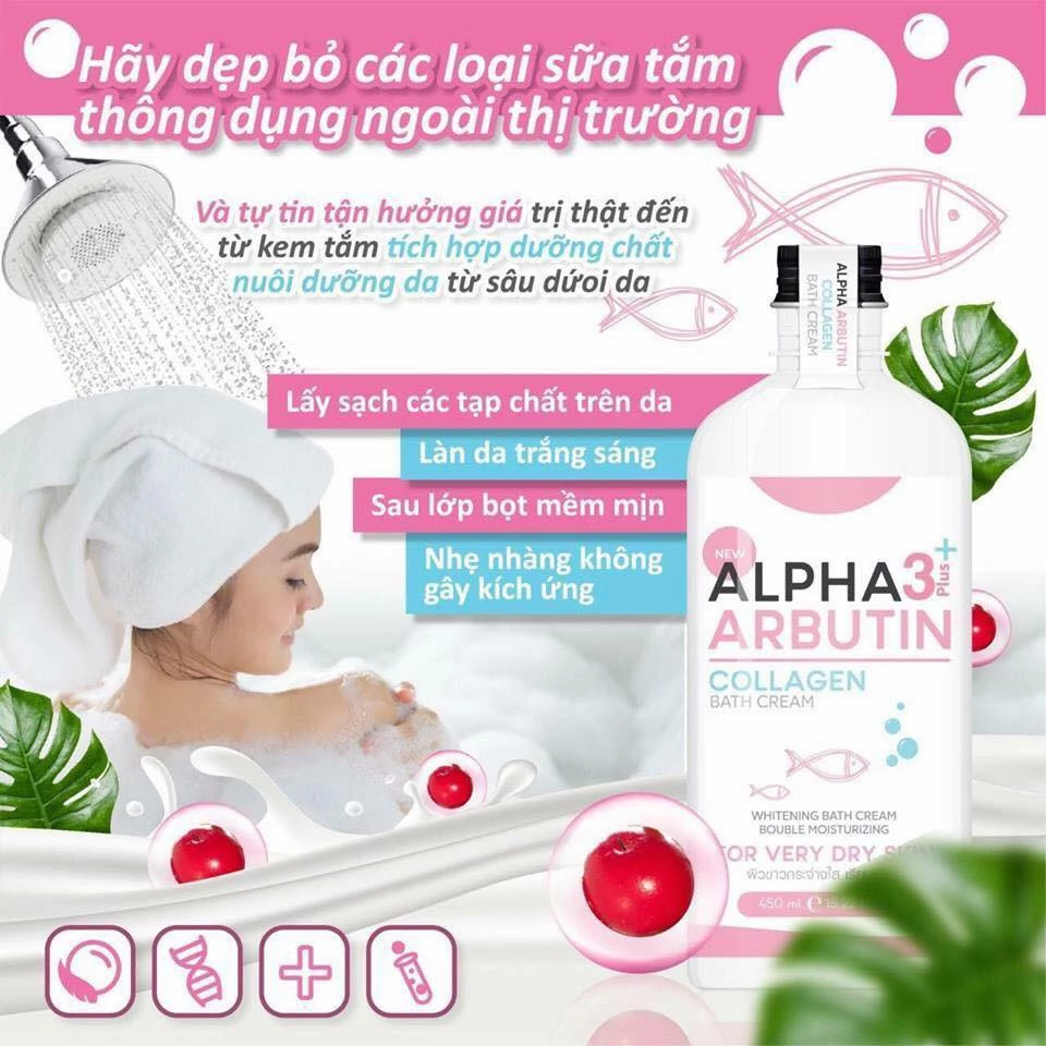 Sữa Tắm Trắng Da Alpha Arbutin 3 Plus+ 350ml Hàng Thái - Ảnh 5