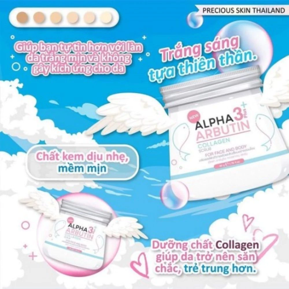 Tẩy Tế Bào Chết Alpha Arbutin 3 Plus+ Collagen Scrub 50g Hàng Thái - Ảnh 3