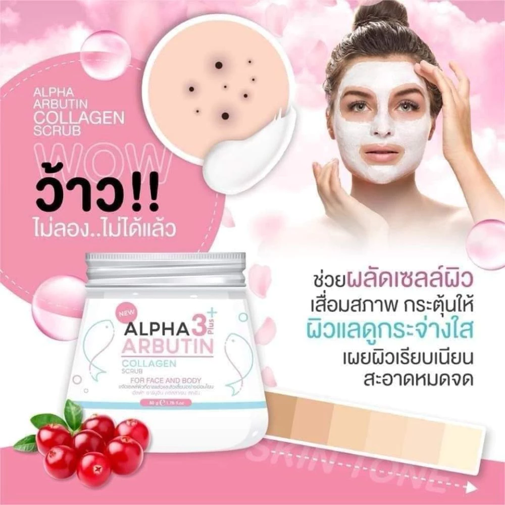 Tẩy Tế Bào Chết Alpha Arbutin 3 Plus+ Collagen Scrub 50g Hàng Thái - Ảnh 4