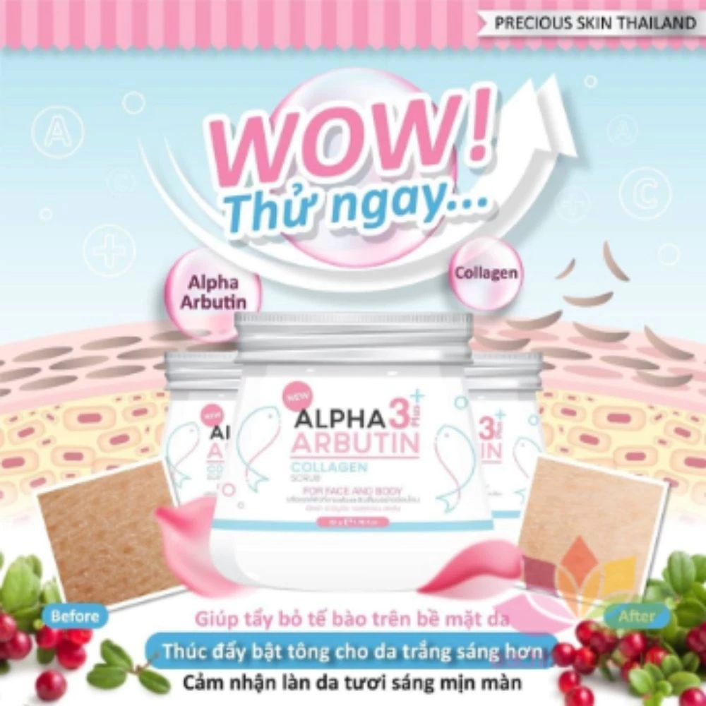 Tẩy Tế Bào Chết Alpha Arbutin 3 Plus+ Collagen Scrub 50g Hàng Thái - Ảnh 8