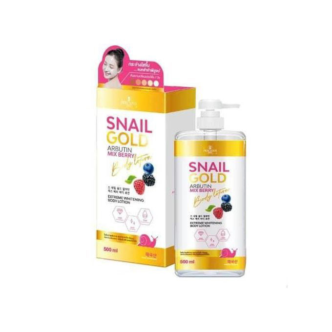 Sữa dưỡng thể Snail Gold Arbutin Mixed Berry 500ml Hàng Thái