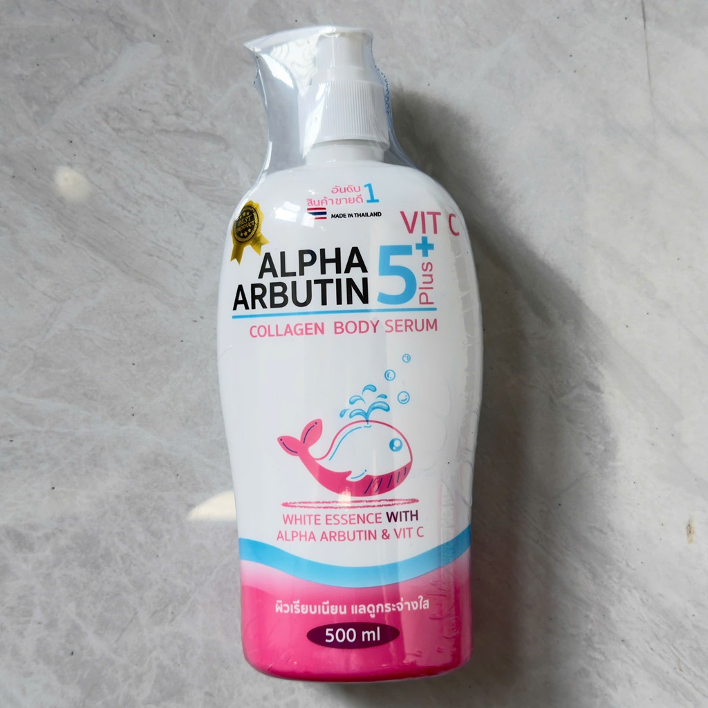 Sữa dưỡng thể Alpha Arbutin Collagen Body Serum 5+ Plus 500ml Hàng Thái