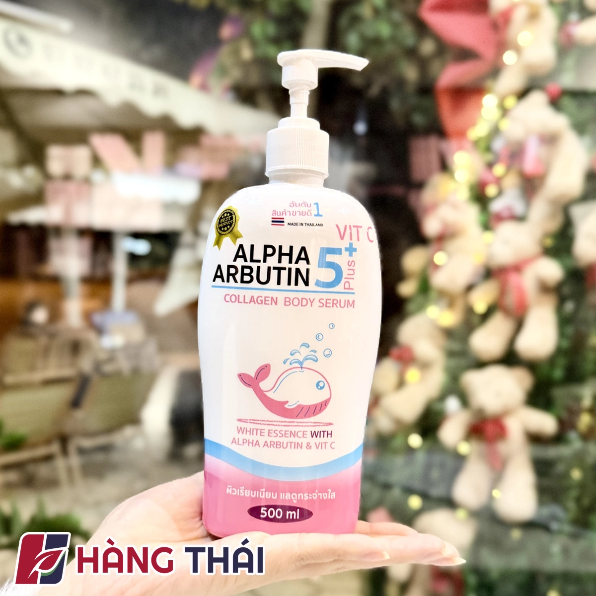 Sữa dưỡng thể Alpha Arbutin Collagen Body Serum 5+ Plus 500ml Hàng Thái